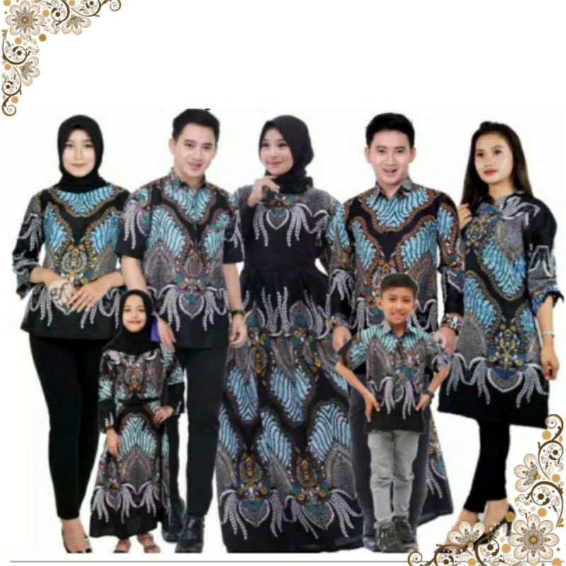 STRPE883 BAJU BATIK KELUARGA BATIK COUPLE KELUARGA BAJU BATIK SERAGAM KELUARGA