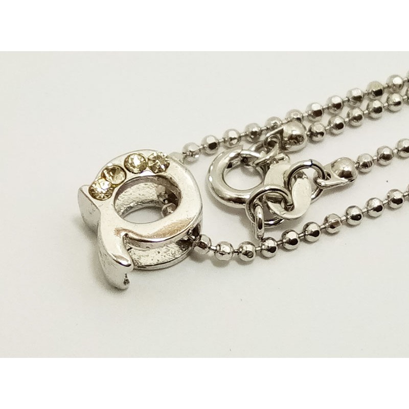 VeE Kalung Liontin Huruf Abjad Q Kristal Swarovski