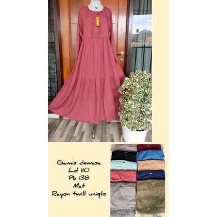 gamis rayon twill uniqlo  NADA