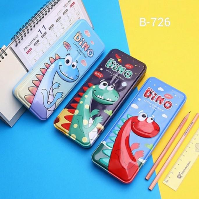 

>>>>>] Kotak Pensil 2 Tingkat Kaleng Pencil Case Dino 3D Timbul Yoyo Pastel