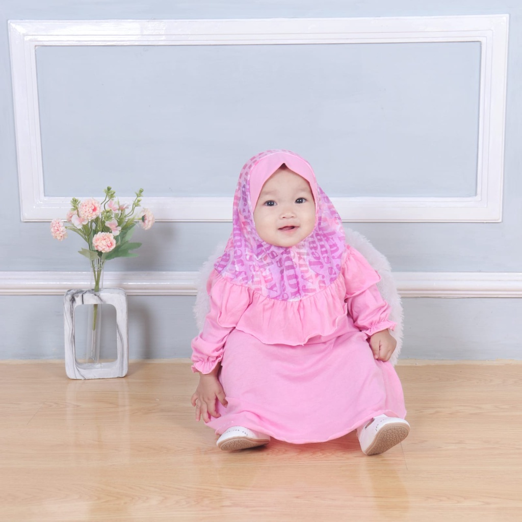 GAMIS BAYI I GAMIS BAYI 0-6 BULAN PEREMPUAN I GAMIS BAYI PEREMPUAN I BAJU MUSLIM BAYI PEREMPUAN l GA