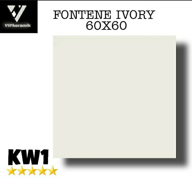 GRANIT MURAH CREAM POLOS KREM FLORENCE FONTENE IVORY 60X60