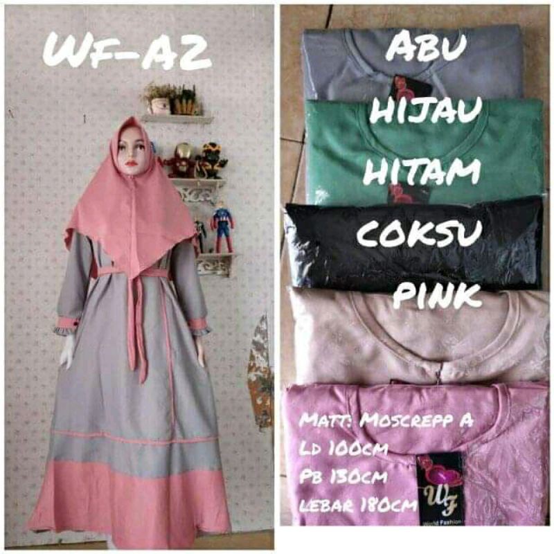 Gamis Set hijab Moscrepe Premium Tali