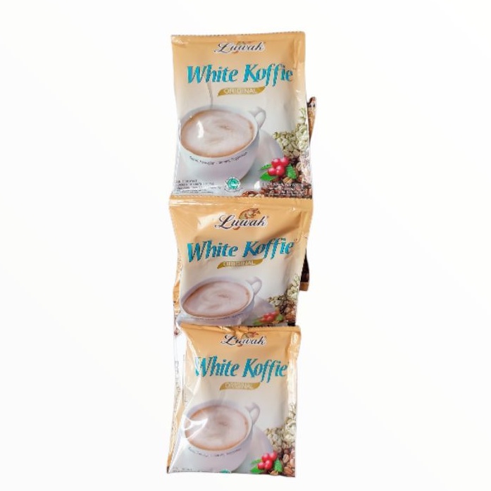 

LUWAK WHITE KOFFIE ORIGINAL 3IN1 1 RENTENG ISI 10 SACHET BREBES