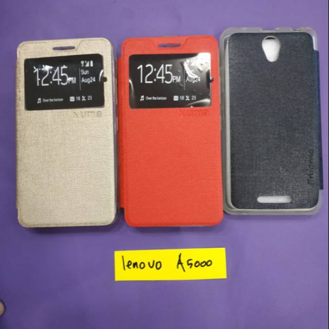 Flip case Lenovo A5000 flipcase book cover sarung buku buka tutup flipshell