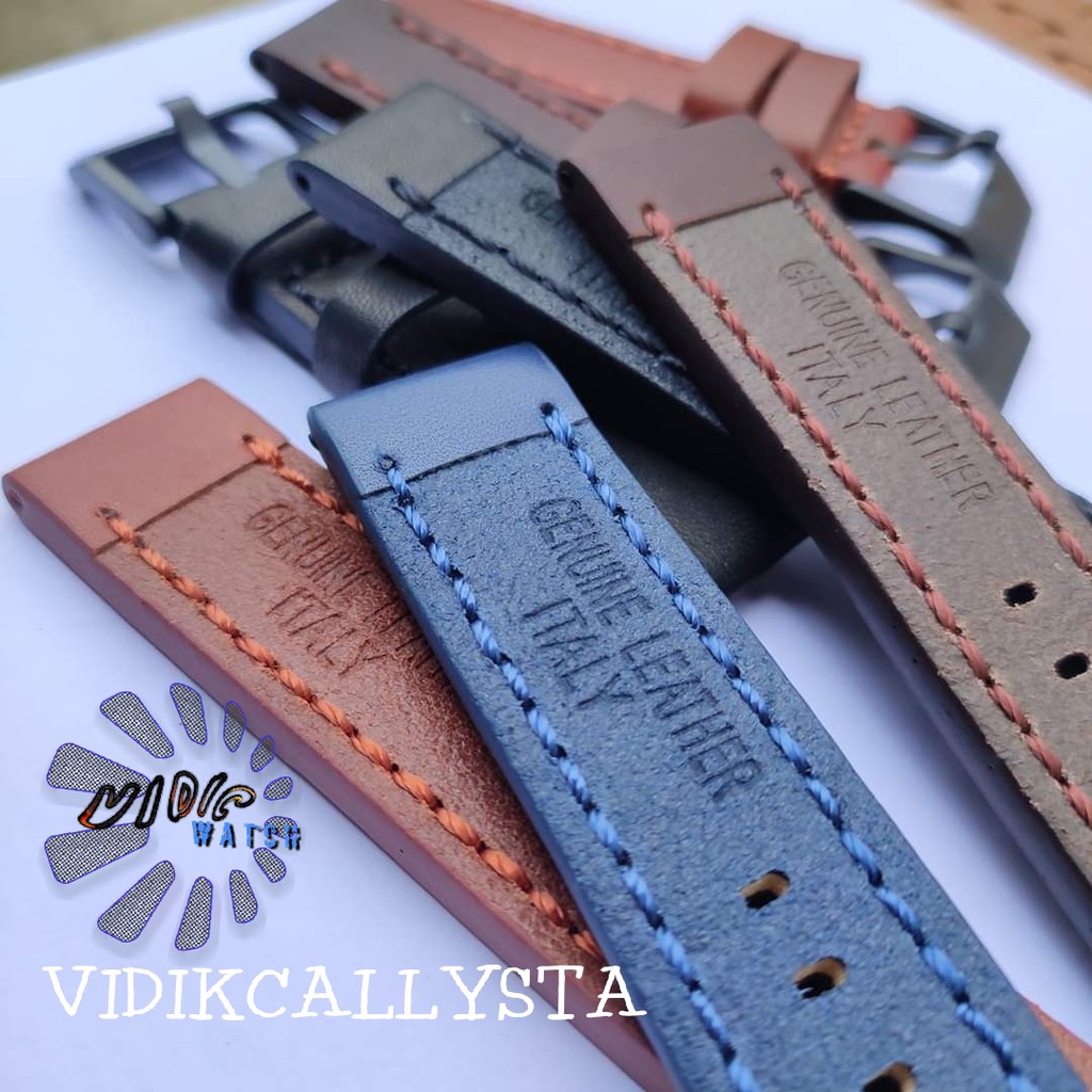 Strap Tali kulit jam Tangan Asli 22 24 Original Leather Strap KULIT ASLI 22MM 24MM