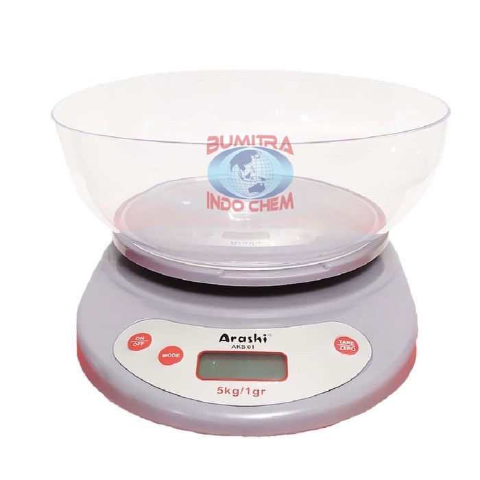 Timbangan Dapur Digital Kue Mangkok Bulat Arashi AKS01 AKS 01 5 KG 5KG