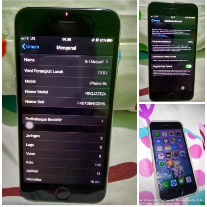 HP IPhone 6S Second hand 16 GB