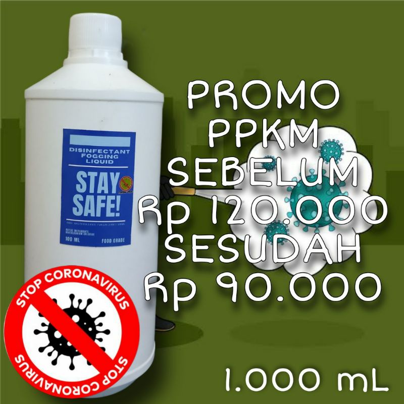 Refill cairan mesin fogging desinfektan 1 Liter