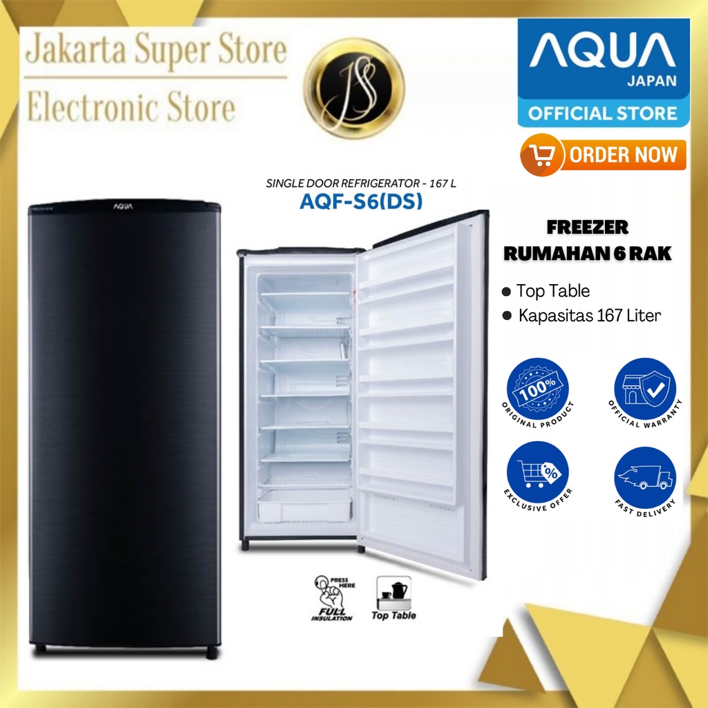 FREEZER 6 RAK AQUA BY SANYO TEKNOLOGY BY JAPAN AQUA S 6