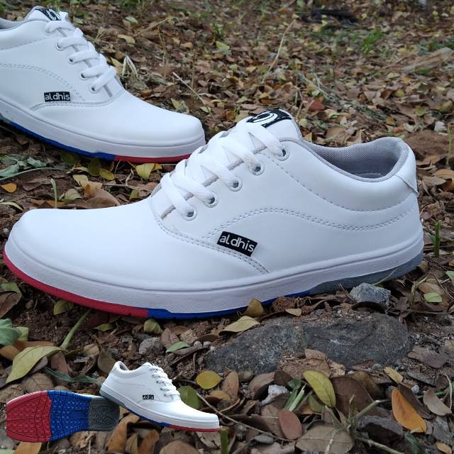 Sepatu Sneakers Pria Aldhis SW03 Original Kets Casual Cowok Putih Polos Buat Gaya