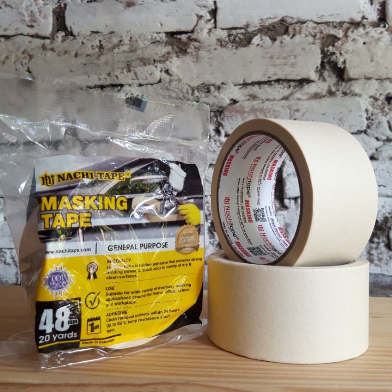 

Lakban Isolasi Kertas / Masking Tape Nachi 48 mm x 20 yard