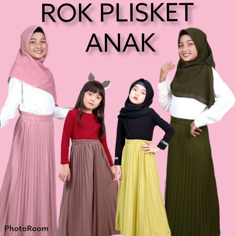 Rok plisket premium anak perempuan / Rok Plisket anak / rok klok anak