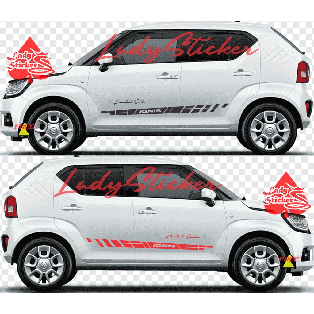 STRIPING STICKER MOBIL IGNIS STICKER STIKER SISI SAMPING MOBIL SUZUKI IGNIS