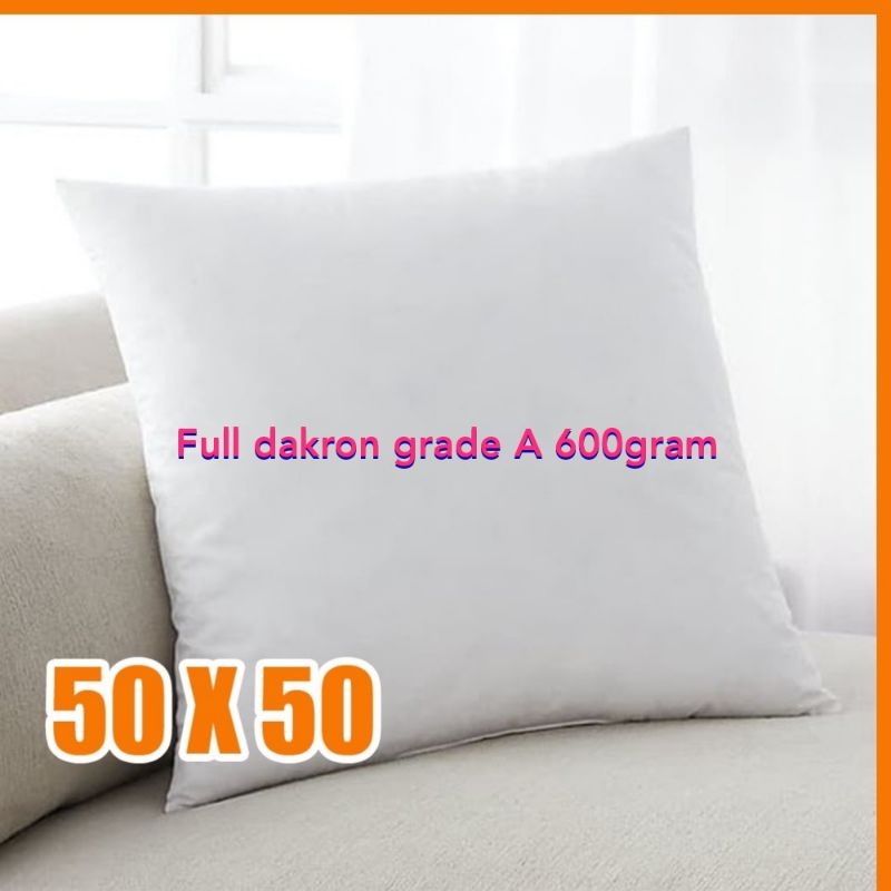 Bantal sofa 50x50 full dakron 600gram isi lebih banyak