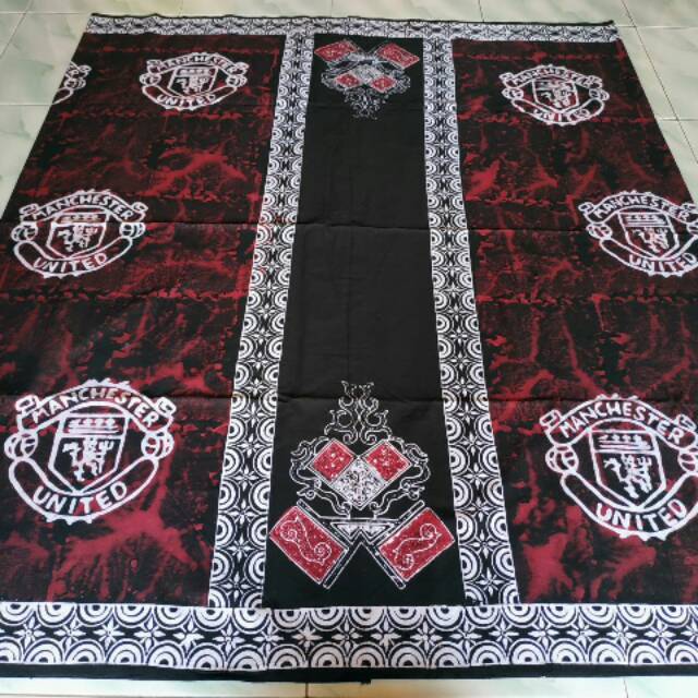 Sarung MU manchester united batik cap halus / sarung bola / dewasa / red devil
