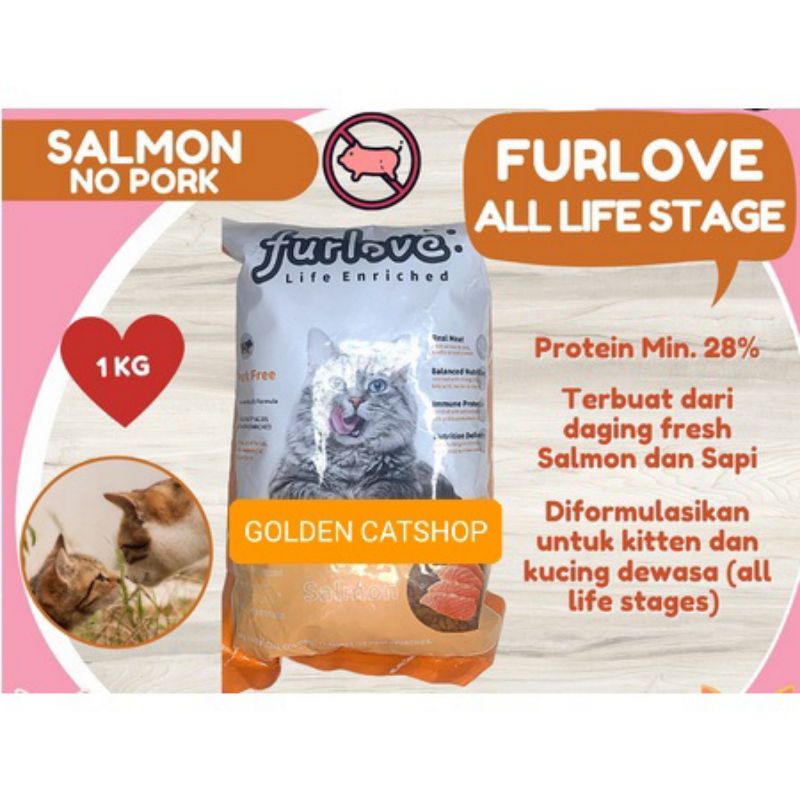 FURLOVE CAT FOOD 1 KG / MAKANAN KUCING FRESH PACK 1 KG