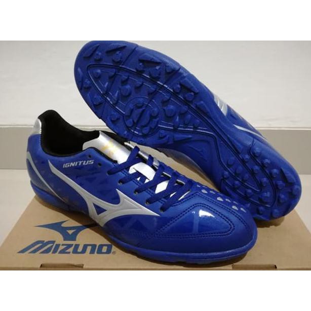 FUTSAL SHOES ORIGINAL GRADE SEPATU FUTSAL MIZUNO WAVE IGNITUS 4 BLUE DEPTHS SILVER - TURF KUALITAS
