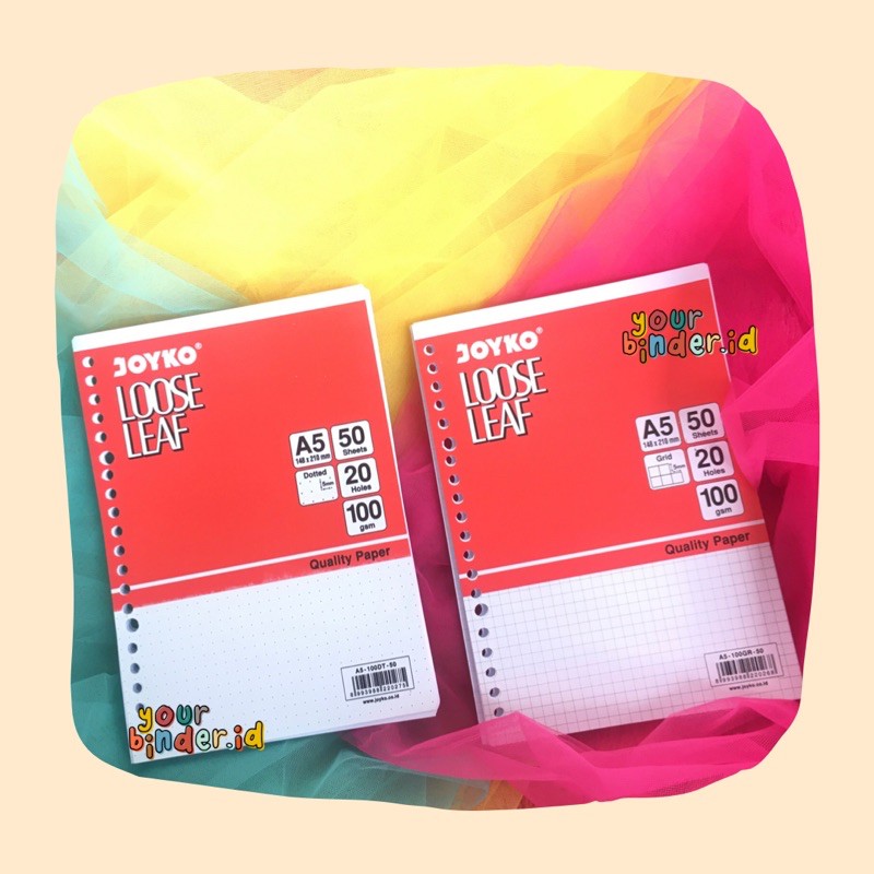 Jual Loose Leaf Isi Binder Grid Dotted Dan Plain Hvs Tebal Gsm