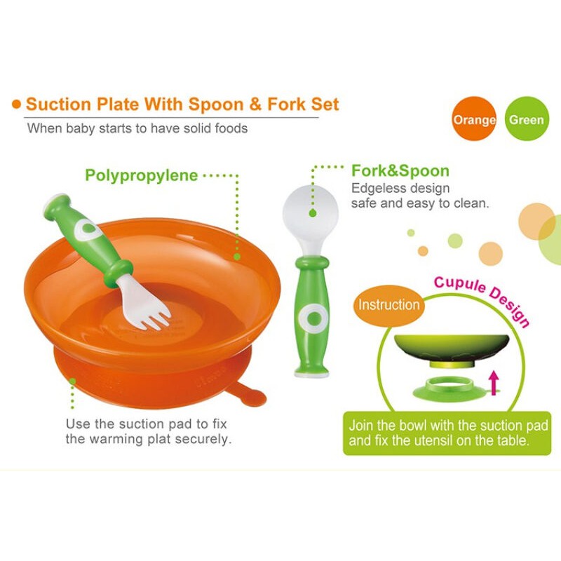 Simba Suction Plate With Spoon &amp; Fork Set