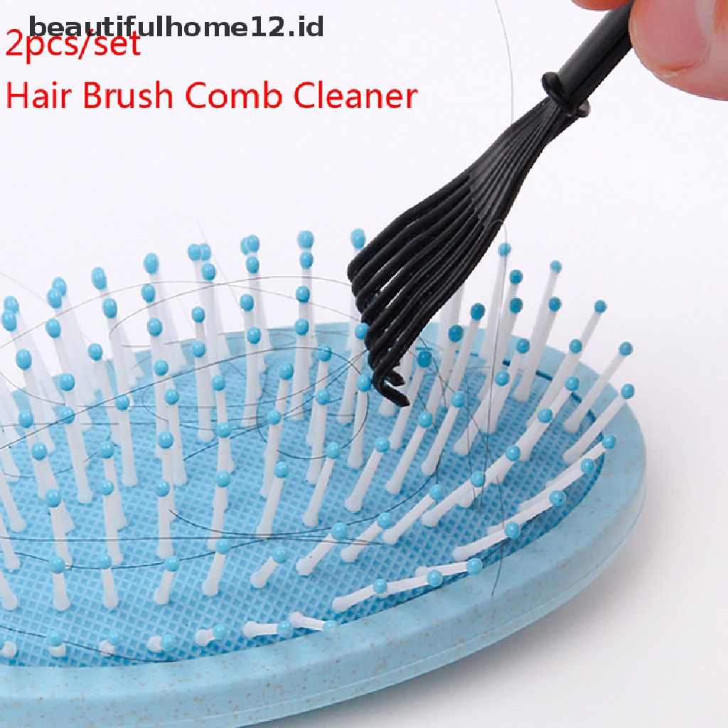 (Beautifulhome12.Id) 2pcs / Set Sikat Pembersih Sisir Rambut Lembut