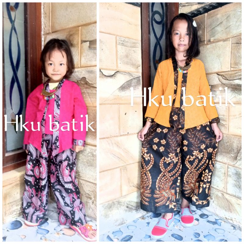 Kebaya kutubaru anak usia 3-12th bawahan kulot