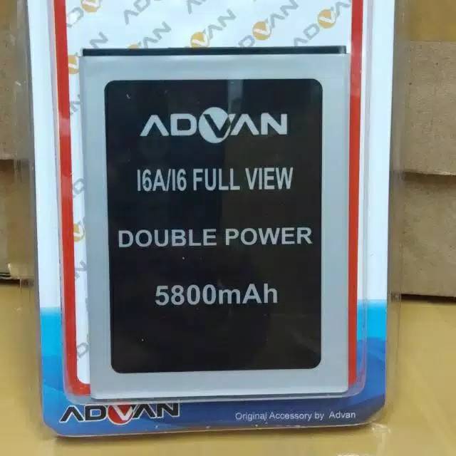 Batre advan I6A I6 Full view original oem 5800mah