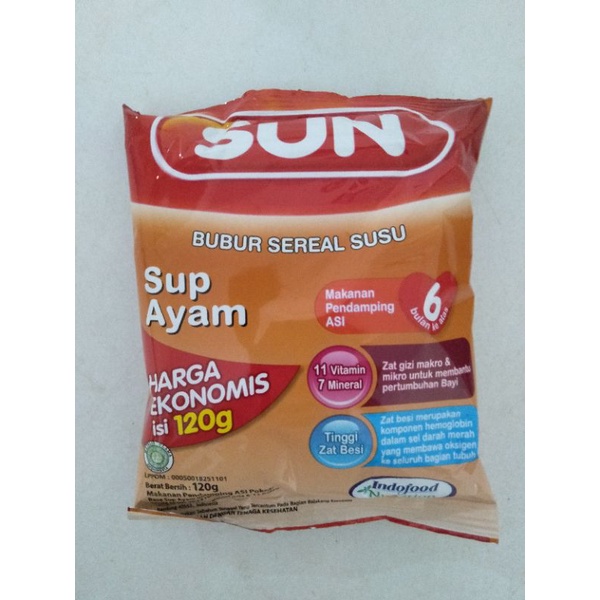 

bubur sun ekonomis rasa sup ayam kemasan 120g