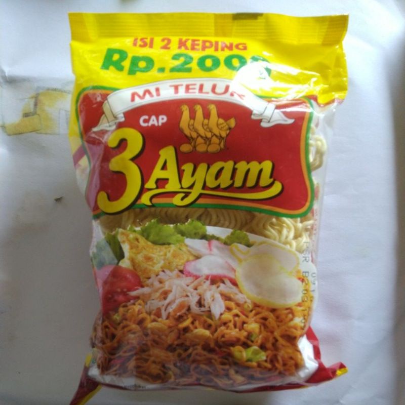 

Mie Telur 3 Ayam isi 2 kepong