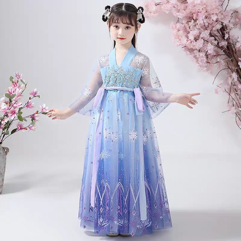 Children's Hanfu girls' summer clothes Chinese style children's clothes Tang clothes super FAIRY DRE