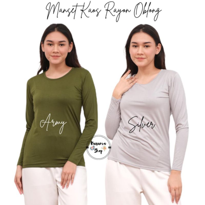 Manset Kaos Rayon Oblong ukuran L | Ld 76cm - 81cm