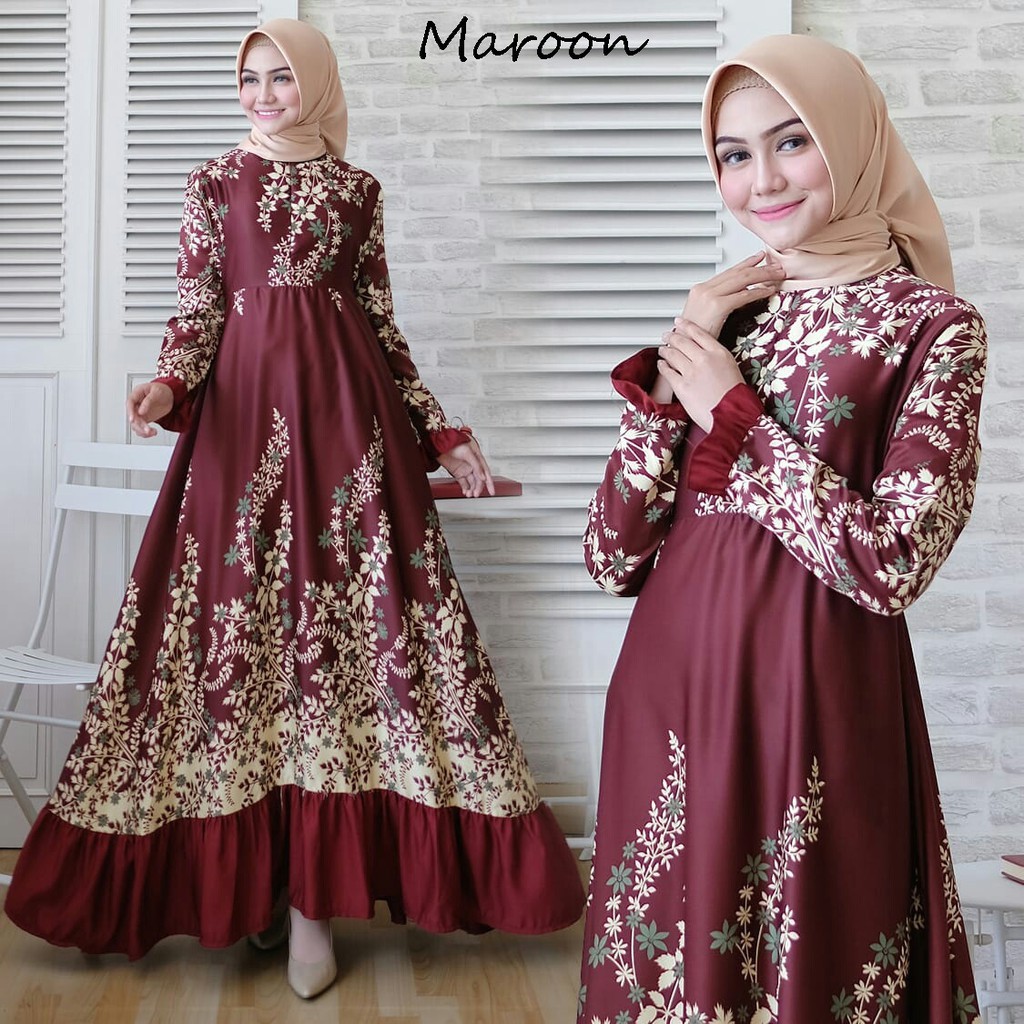 baju gamis  - MAXI DRESS RACHEL (REALPIC)