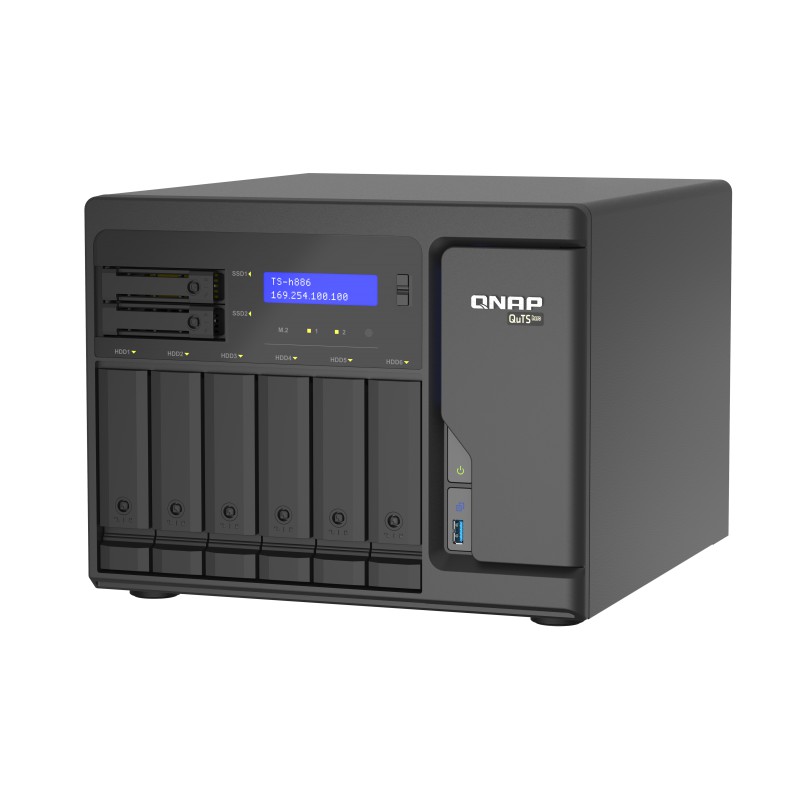 QNAP TS-h886-D1622-16G 8-BAY NAS 16GB RAM SERVER STORAGE CLOUD TS-h886