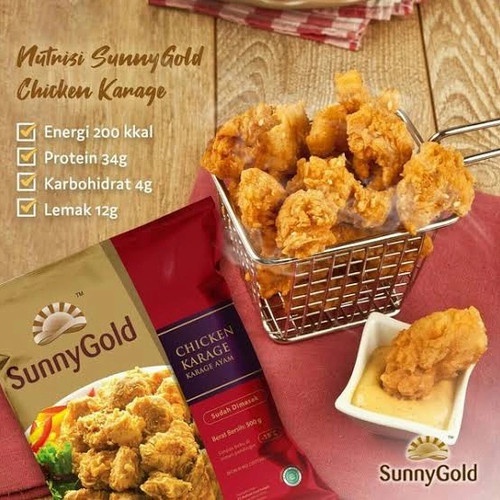 

SUNNYGOLD CHICKEN KARAGE 500gr - KARAGE PREMIUM / KARAGE AYAM / FROZEN FOOD / MAKANAN BEKU / KARAGE AYAM