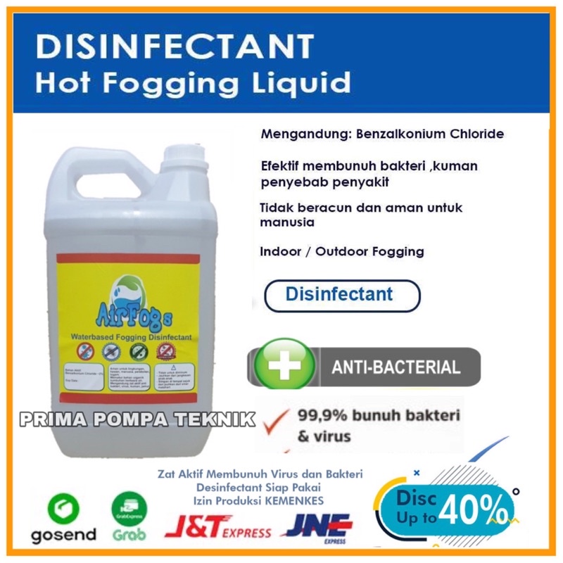 CAIRAN DISINFEKTAN FOGGING ASAP LIQUIT FOGGING SMOKE CAIRAN TERMAL FOGGING 5 LITER