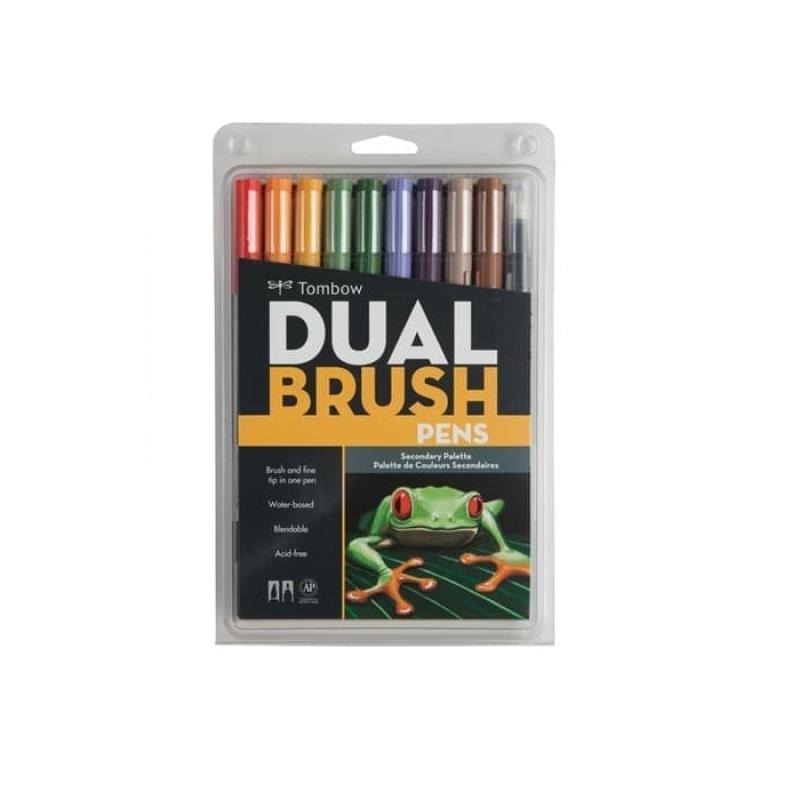 

Tombow ABT Set 10 Colors Secondary Palette Dual Brush Pens Coloring Marker Spidol Pen Tip Color