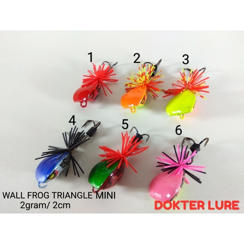 LURE Jump Frog WALL FROG TRIANGLE MINI 2gr 2cm JF Jumpfrog Umpan Casting Gabus