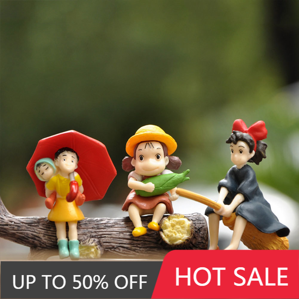 (Tk) Boneka Anime My Neighbor Totoro / Penyihir / Kiki / Miyazaki / Satsuki / Xiaomei Untuk Dekorasi Rumah