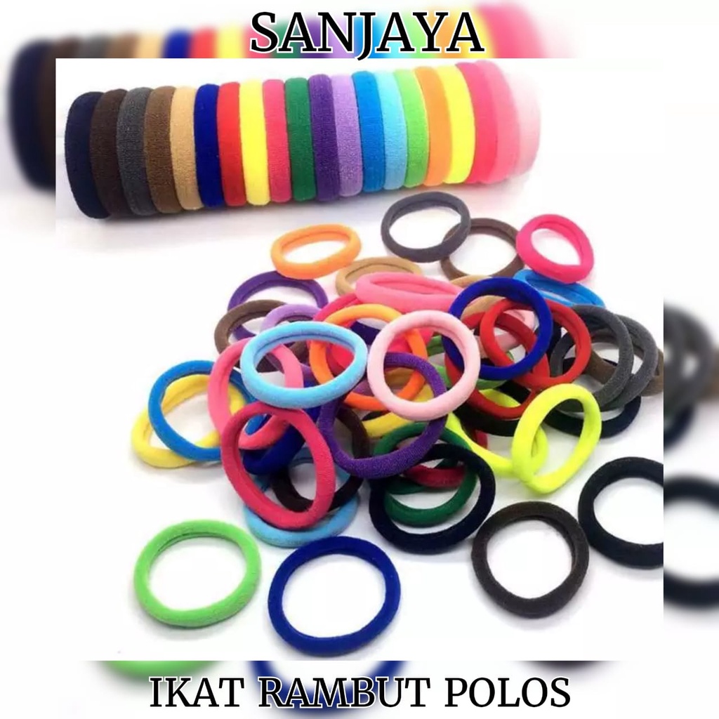 GELANG IKAT RAMBUT / IKAT RAMBUT WANITA LUCU / KUNCIRAN WARNA WARNI / KUNCIR RAMBUT POLOS WANITA / KR POLOS 02