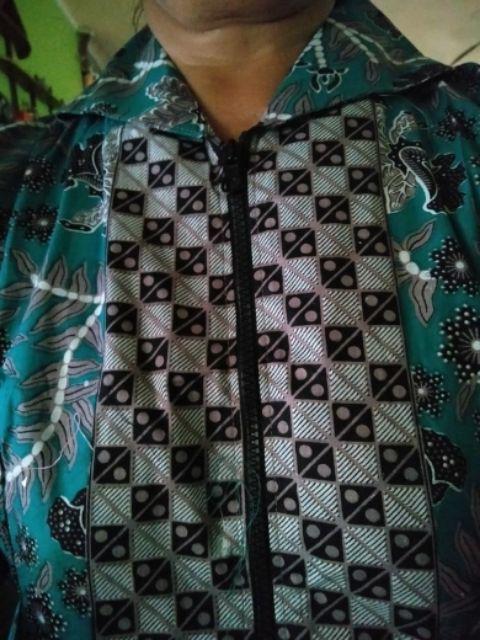 Tunik Arika Batik Risleting Depan Warna Midi Muslim Busui Modern Kantor Seragaman Kerja Pesta Casual