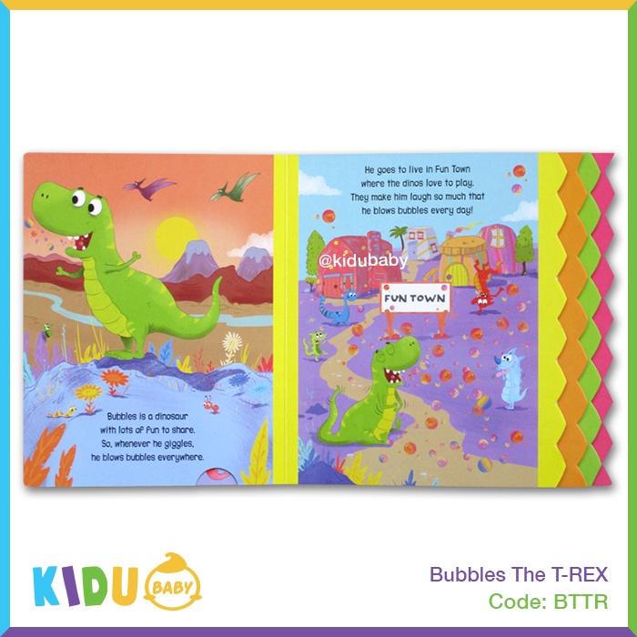 Buku Cerita Anak atau Buku Cerita Bayi Bubbles The T-REX Kidu Baby