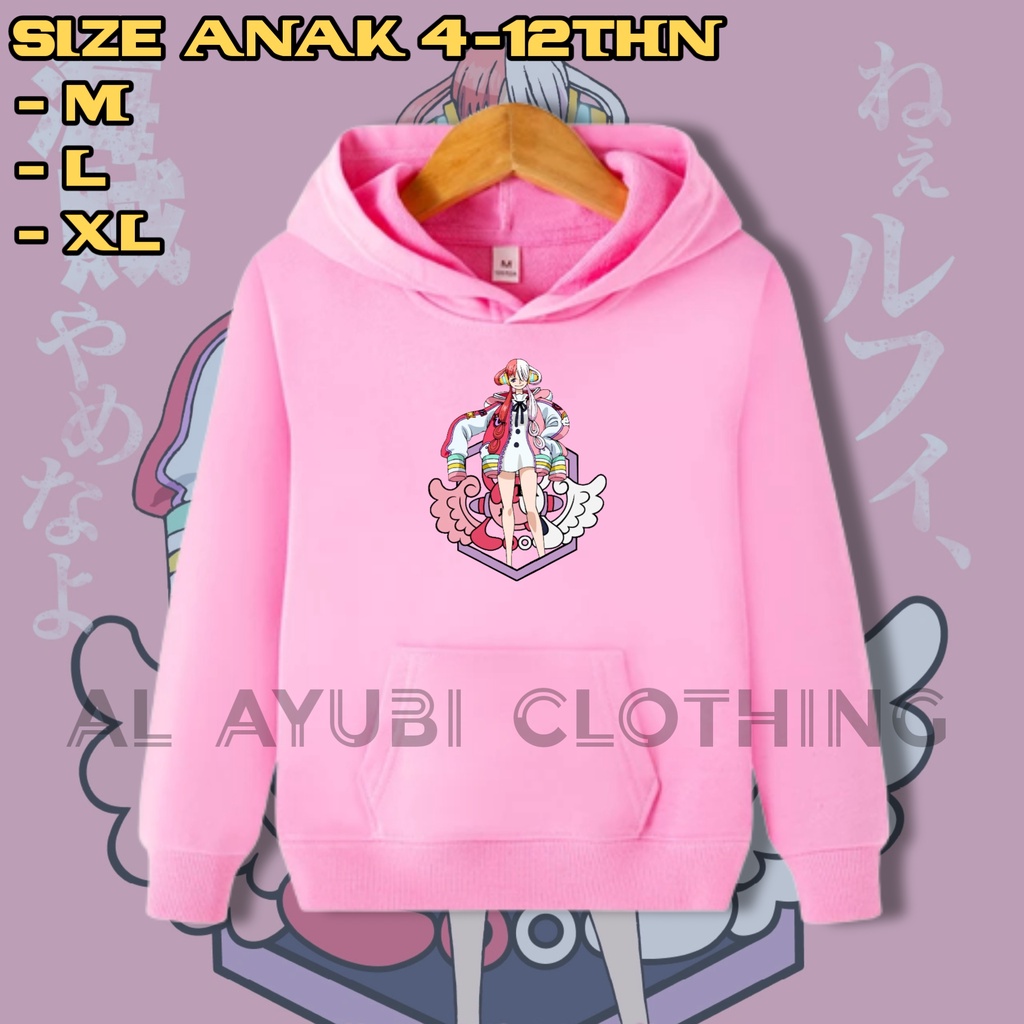 Jaket Hoodie Anak perempuan Uta One Piece Red