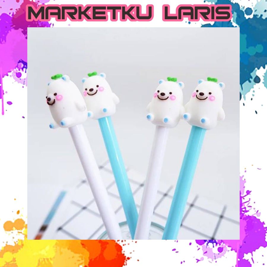 

MKL - Pulpen Flaminggo Crown Pena Bear Putih Pulpen Gel Rabbit Polos S039
