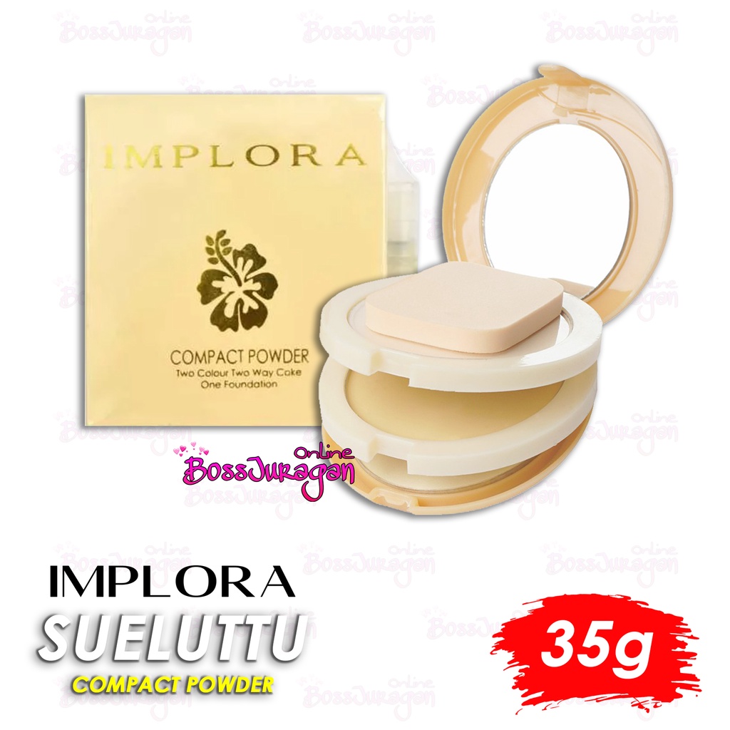 (BOSS) (320) Bedak Implora compact powder 3 IN 1