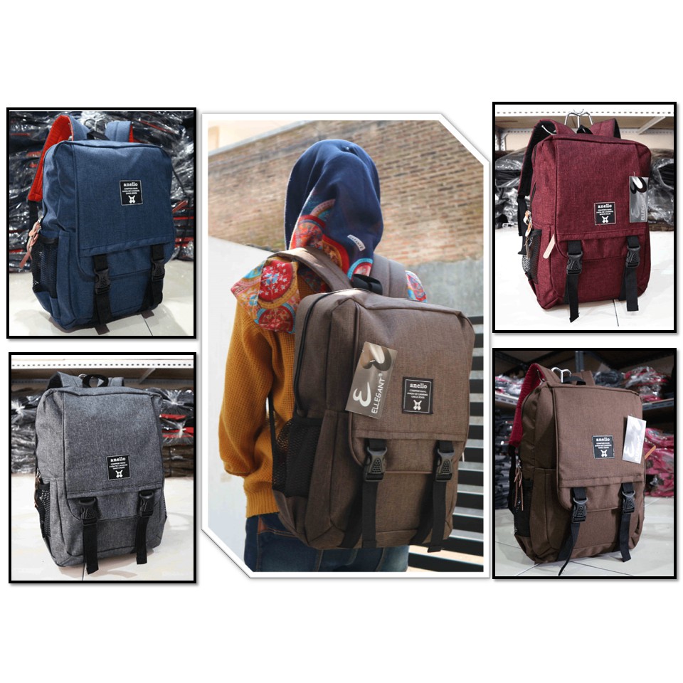 OBRAL DISKON  PROMO Tas  Ransel Laptop Distro Anelo Sekolah  