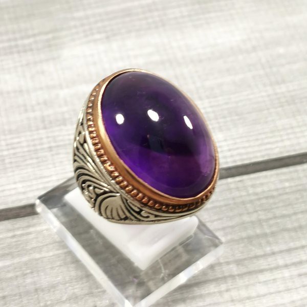 CINCIN NATURAL KECUBUNG AMETHYST BIG SIZE FREE MEMO