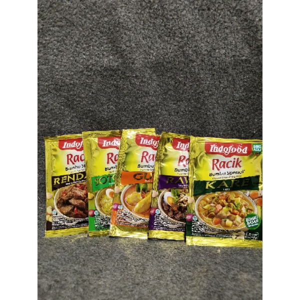 

Bumbu Rendang / Bumbu Gulai / Bumbu Racik Soto /Indofood Racik Rawon 45/50gr