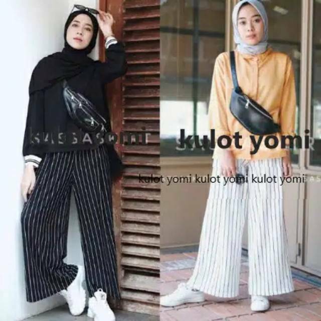  KULOT  YOMI  SALUR STRIPE Shopee Indonesia