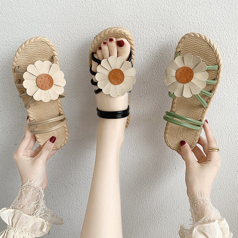 Sandal Selop Wanita Bahan Ringan Dengan Hiasan Bunga Untuk Sandal Selop Wanita Bahan Ringan Dengan Hiasan Bunga Untuk