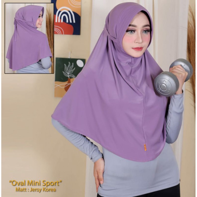 Aali Collection Bergo Polos Tali Jersey Korea